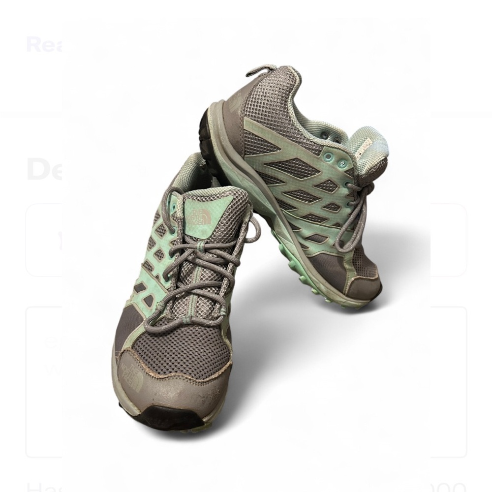 Preowned The North Face Women's Athletic Shoes - Mint and Brown
